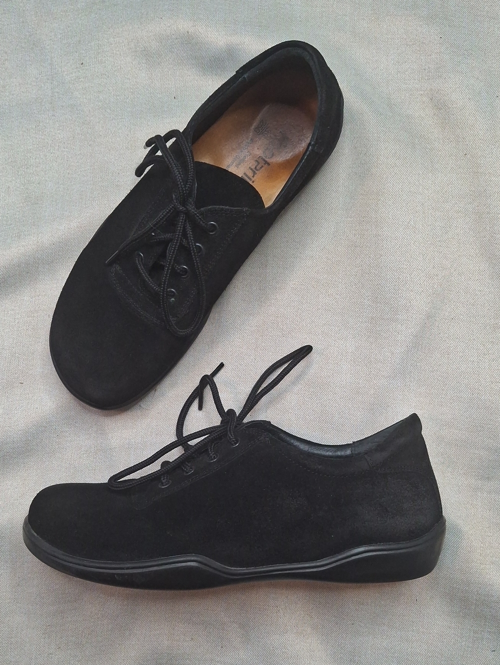 Footprints by Birkenstock Padua Black Suede Lace Up Oxford Shoes Size 39 / 8-8.5